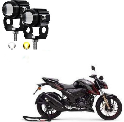 AUTOGARH Universal Dual Mini Driving Fog Light For TVS Apache RTR 160 4V Fog Lamp Motorbike LED for TVS (12 V, 18 W)(Apache RTR 160)