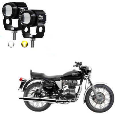 AUTOGARH Universal Dual Mini Driving Fog Light For Royal Enfield electra twinspark Fog Lamp Motorbike LED for Royal Enfield (12 V, 18 W)(Spark)