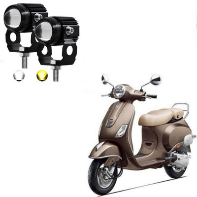 AUTOGARH Driving LED Fog Light For Piaggio vespa elegante Car Fancy Lights(Black, White)