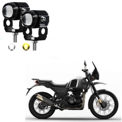 AUTOGARH Driving LED Fog Light For Royal enfield himalayan Car Fancy Lights(Black, White)