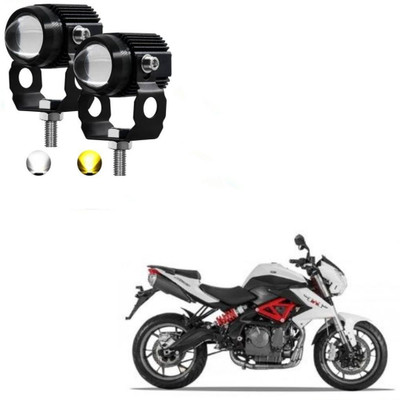 AUTOGARH Universal Dual Mini Driving Fog Light For DSK Benalli TNT 600i Fog Lamp Motorbike LED for DSK Benelli (12 V, 18 W)(K1600)
