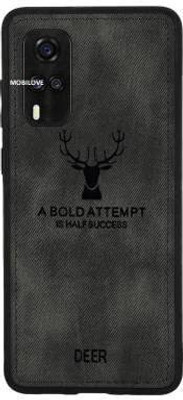 MOBILOVE Back Cover for Vivo Y51 / Vivo Y31 / Vivo Y51A / Vivo Y53s | Deer Pattern Soft Fabric Case(Black, Camera Bump Protector, Pack of: 1)