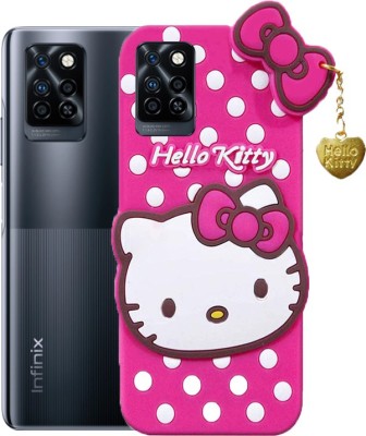 BOZTI Back Cover for Infinix Note 10 Pro, Cute Hello Kitty Case(Pink, Grip Case, Pack of: 1)