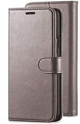 TELETEL Flip Cover for Samsung Galaxy C9 Pro(Grey, Pack of: 1)