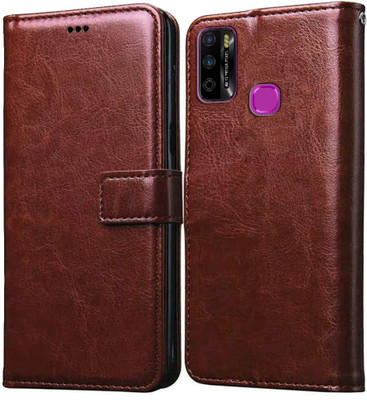 Flipkart SmartBuy Flip Cover for Infinix Smart 4 Plus(Brown, Pack of: 1)