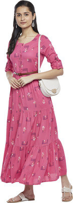 Akkriti by Pantaloons Women Maxi Pink Full Length Dress