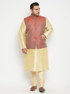 VASTRAMAY PLUS Men Kurta Churidar Ethnic Jacket Set