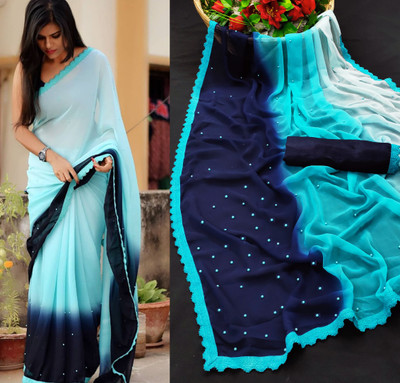 PRIHAL ART Georgette Solid Blouse Material