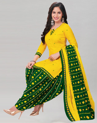 Siril Crepe Printed, Floral Print, Geometric Print Salwar Suit Material