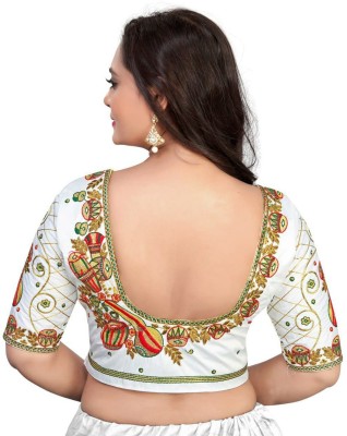 yourwish Cotton Silk Embroidered, Embellished Blouse Material