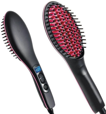 SDE HQT - 906 Fast Hair Straightener HQT-906 Comb Brush with Temperature Hair Straightener Brush(Multicolor)