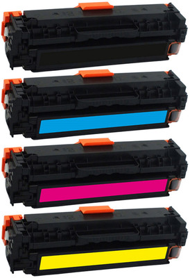 SPS Toner Cartridge for Canon 054 / 054H / CRG-054 SET OF 4 Colors Black + Tri Color Combo Pack Ink Toner