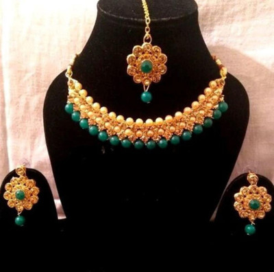 Zooni Collection Alloy Gold-plated Gold Jewellery Set(Pack of 1)