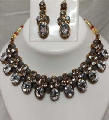 CATALYST Alloy Gold-plated Grey Jewellery Set(Pack of 1)
