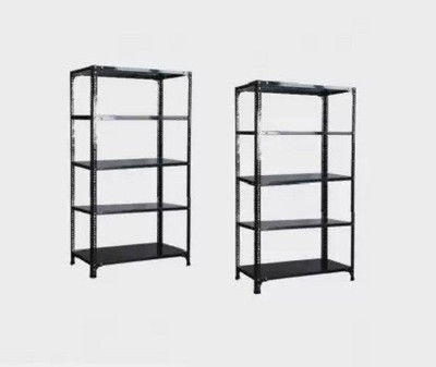 Rackchahiya Angle CRC Sheet 5 Shelves Multipurpose Storage Dimension 12X24X87'' Pack Of 2 Luggage Rack
