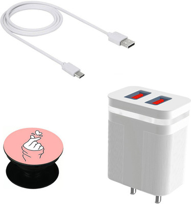 DAKRON Wall Charger Accessory Combo for Samsung Galaxy M32 5G(White)