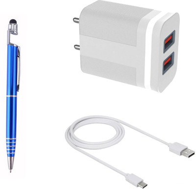 DAKRON Wall Charger Accessory Combo for Samsung Galaxy M32(White)