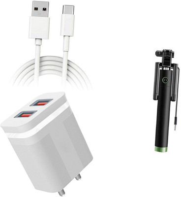 DAKRON Wall Charger Accessory Combo for OPPO F19 Pro+(White)