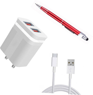DAKRON Wall Charger Accessory Combo for OPPO F19 Pro(White)