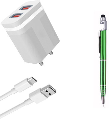 DAKRON Wall Charger Accessory Combo for Realme 8s 5G(White)