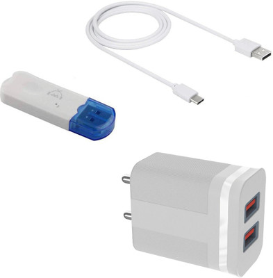 DAKRON Wall Charger Accessory Combo for Vivo V23 5G(White)