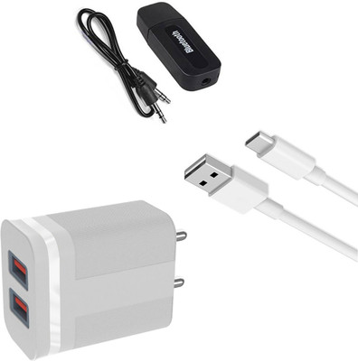 DAKRON Wall Charger Accessory Combo for Realme 8s 5G(White)