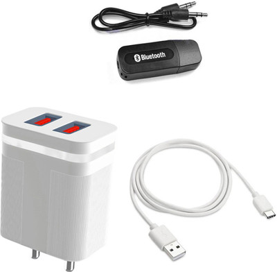 DAKRON Wall Charger Accessory Combo for Motorola Edge 20 Fusion(White)
