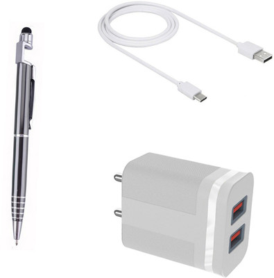 DAKRON Wall Charger Accessory Combo for Samsung Galaxy M32 5G(White)