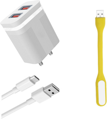 DAKRON Wall Charger Accessory Combo for Realme 8s 5G(White)