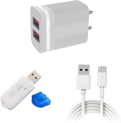 DAKRON Wall Charger Accessory Combo for Realme Narzo 50A(White)