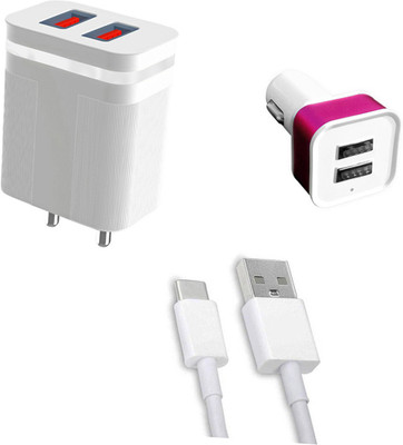 DAKRON Wall Charger Accessory Combo for OPPO A54(White)