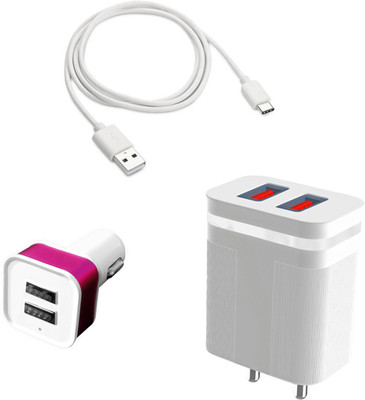 DAKRON Wall Charger Accessory Combo for iQOO Z5 5G(White)