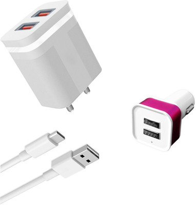 DAKRON Wall Charger Accessory Combo for Realme 8s 5G(White)