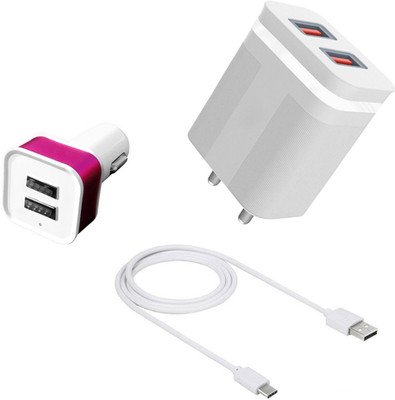 DAKRON Wall Charger Accessory Combo for OPPO F19s(White)