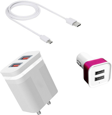 DAKRON Wall Charger Accessory Combo for Samsung Galaxy M32 5G(White)