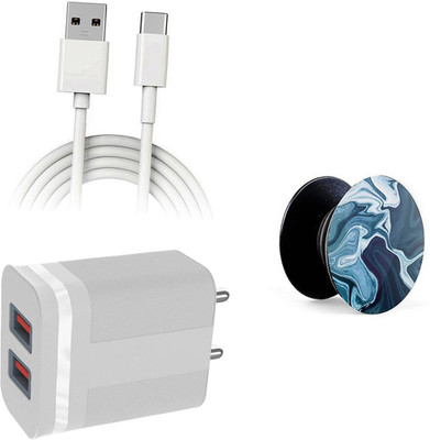 DAKRON Wall Charger Accessory Combo for OPPO F19 Pro+(White)