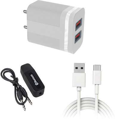 DAKRON Wall Charger Accessory Combo for Realme Narzo 50A(White)