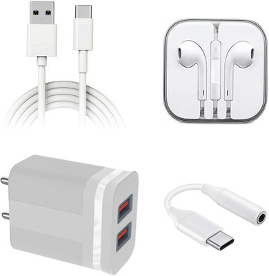 DAKRON Wall Charger Accessory Combo for OPPO Reno6 5G(White)
