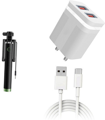 DAKRON Wall Charger Accessory Combo for Samsung Galaxy A12(White)