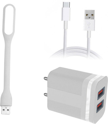 DAKRON Wall Charger Accessory Combo for Moto G51 5G(White)