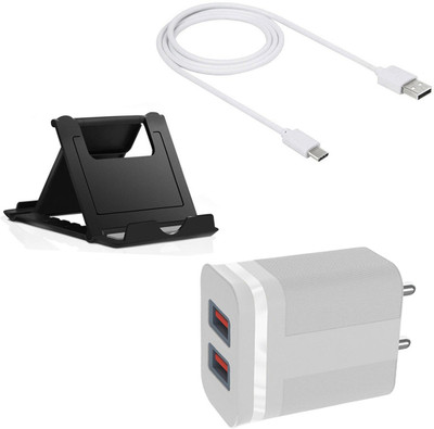 DAKRON Wall Charger Accessory Combo for Samsung Galaxy M32 5G(White)