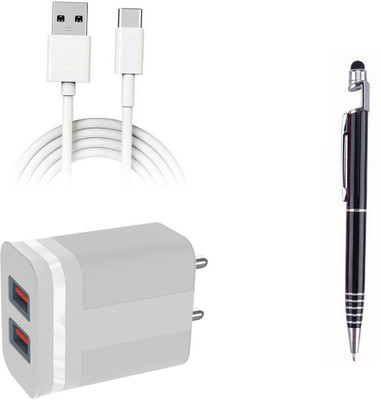 DAKRON Wall Charger Accessory Combo for Motorola Edge 20(White)