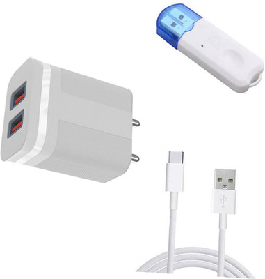 DAKRON Wall Charger Accessory Combo for OPPO F19 Pro(White)