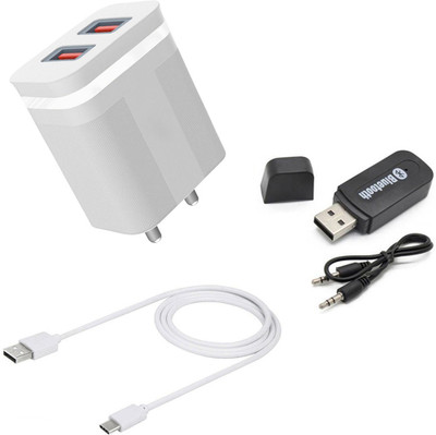 DAKRON Wall Charger Accessory Combo for OPPO A53s 5G(White)