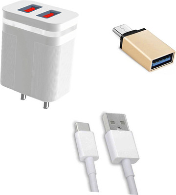 DAKRON Wall Charger Accessory Combo for OPPO A54(White)