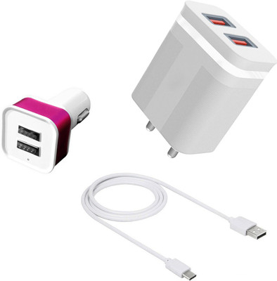 DAKRON Wall Charger Accessory Combo for OPPO A53s 5G(White)