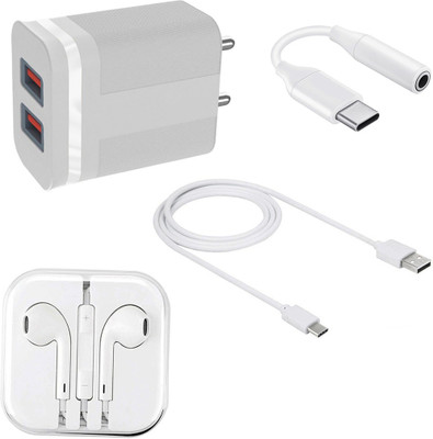 DAKRON Wall Charger Accessory Combo for iQOO Z3 8GB RAM(White)