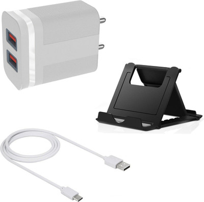 DAKRON Wall Charger Accessory Combo for Samsung Galaxy M32(White)