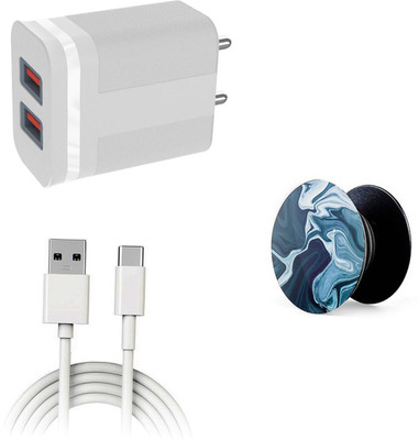 DAKRON Wall Charger Accessory Combo for Samsung Galaxy A52s 5G(White)