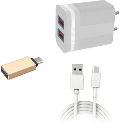 DAKRON Wall Charger Accessory Combo for Tecno Pova 2(White)
